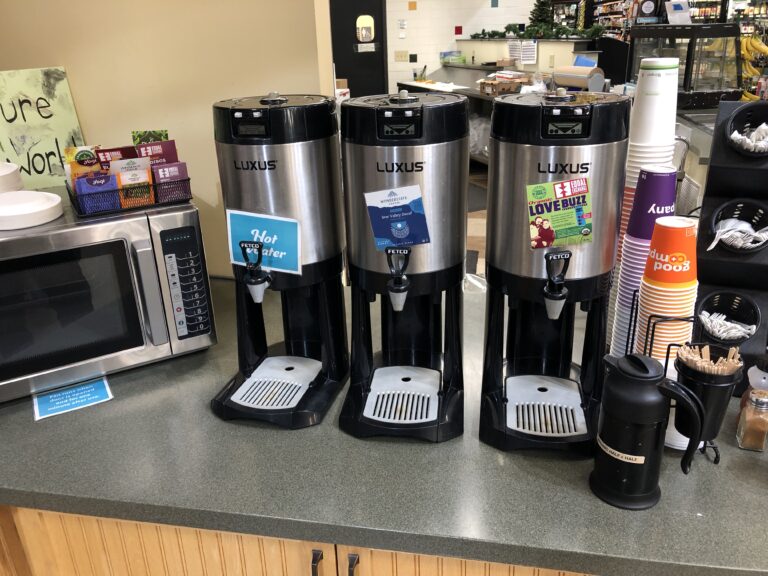 Local or Organic coffee and tea